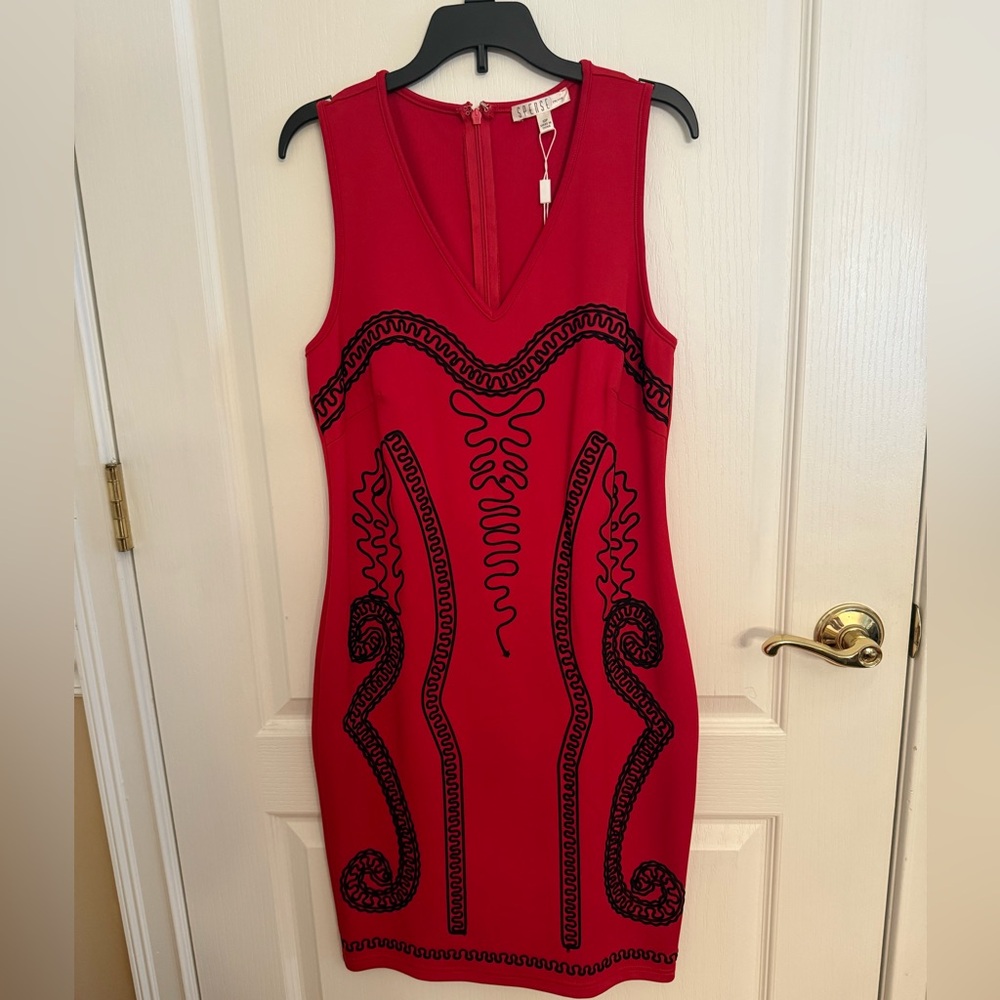 Spense Red & Black Dress